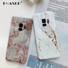 Pegatina de mármol Vintage para Samsung S7 Edge Galaxy Note8 9 S8 S9 plus Hard funda de PC para teléfono Borde de cobertura completa