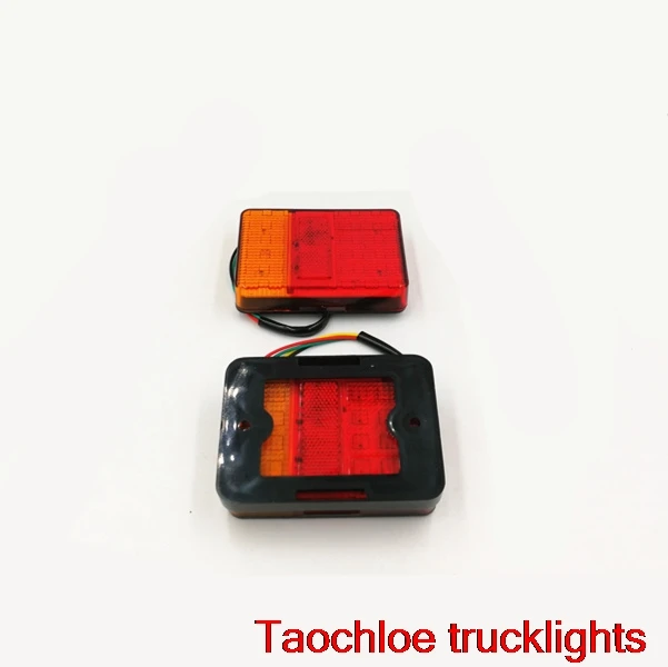 1 пара, 10-30 В, 24 В, 12 В, 30 светодиодный задний светильник для грузовика, автомобиля, грузовика, трактора, фургона, задний светильник, 120 мм x 90 мм, внешний светильник s