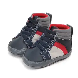 Наивысшее качество 1 пара Демисезонный детские первые ходоки для 0-18 м против скольжения для мальчиков мягкая подошва малышей обувь