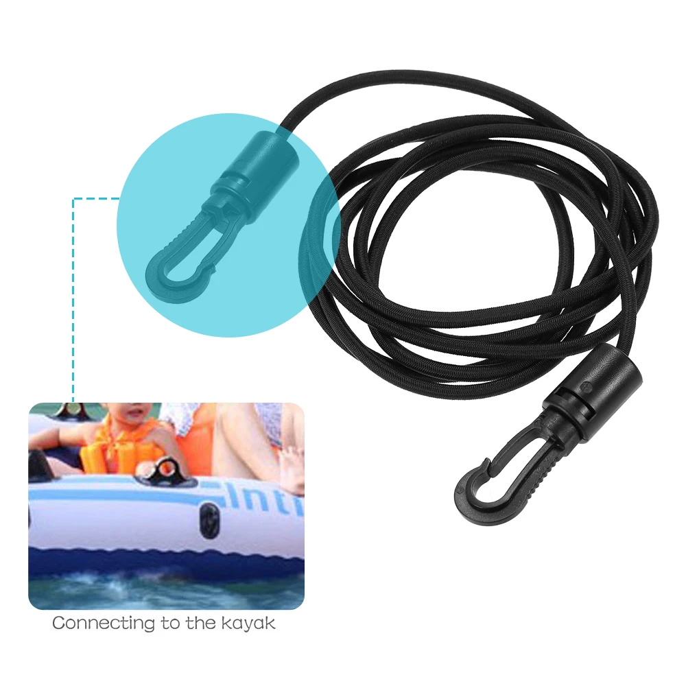 1.5m Elastic Nylon Rope Kayak Canoe Boat Bungee Cord with 2 Shock Cord