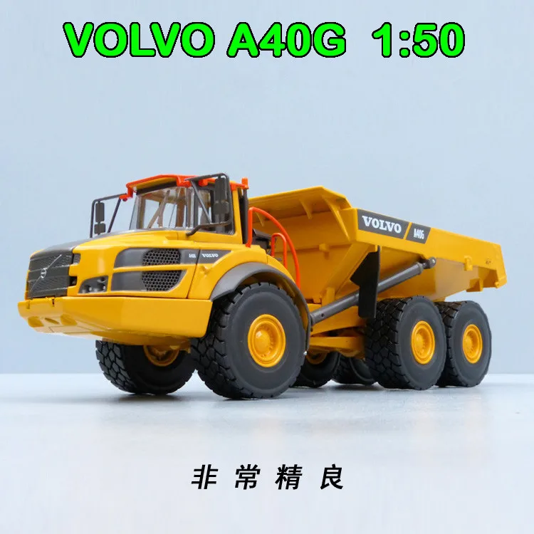 Коллекционная литая Игрушечная модель MOTORART 1:50 VOLVO A40G шарнирный самосвал для горнодобывающей промышленности, инженерное оборудование, украшение - Цвет: Цвет: желтый