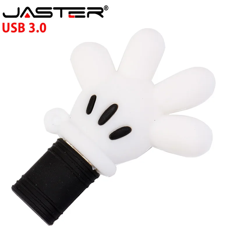 

JASTER Cartoon Hot high speed USB 3.0 flash drive Cartoon Mickey Palm USB 64GB 32GB 16GB 8GB 4GB actual capacity Memory stick