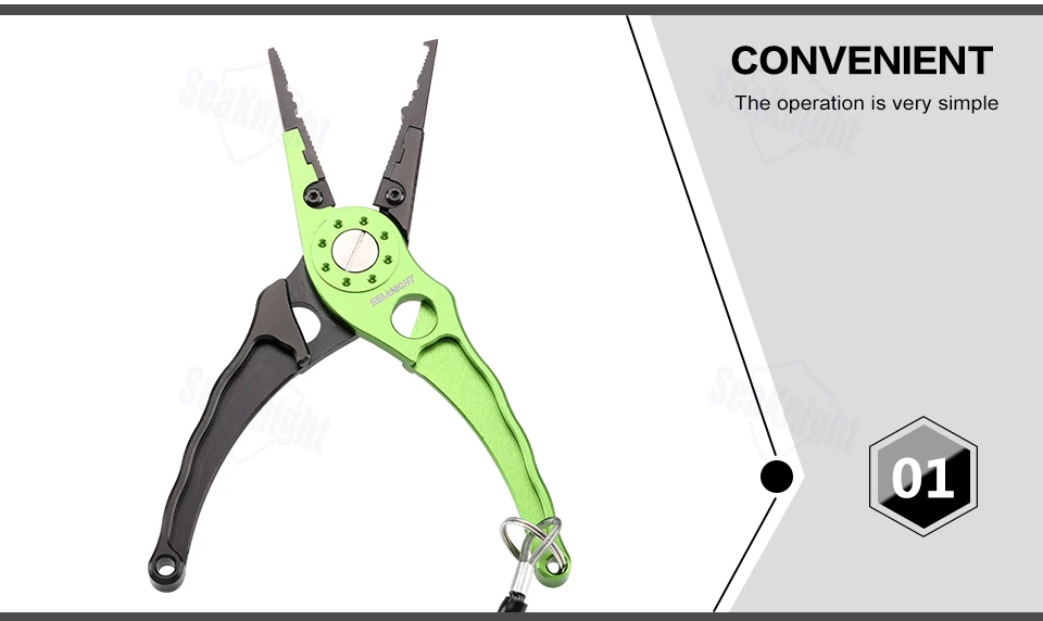 SeaKnight SK002 рыболовные плоскогубцы 18 см Многофункциональный Клещи из нержавеющей стали Алюминий ручка линейный резак крюк Remover рыбалка инструмент
