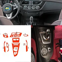 Авто-Стайлинг 3D углеродного волокна автомобиля центральная консоль для салона Цвет изменения литья наклеивающиеся Переводные картинки для детей BMW Z4