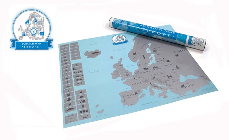 scratch map europe