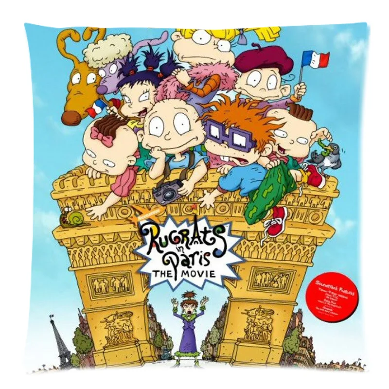 

The Rugrats Movie Cotton Linen Cushion Cover Sofa Decorative Throw Pillow Case Waist Cushion Case Pillow Slip 18"X18"