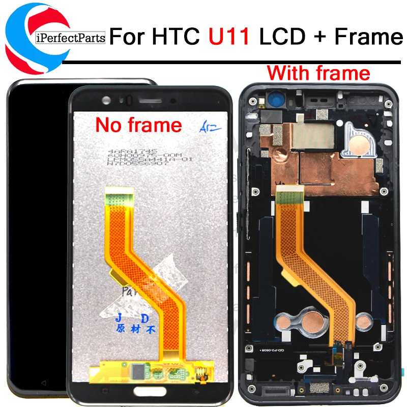 

100% Tested For 5.5" HTC U11 LCD Display Touch Screen Digitizer Assembly Replacement Parts 2560*1440 For HTC U-3w U-1w U-3u U11