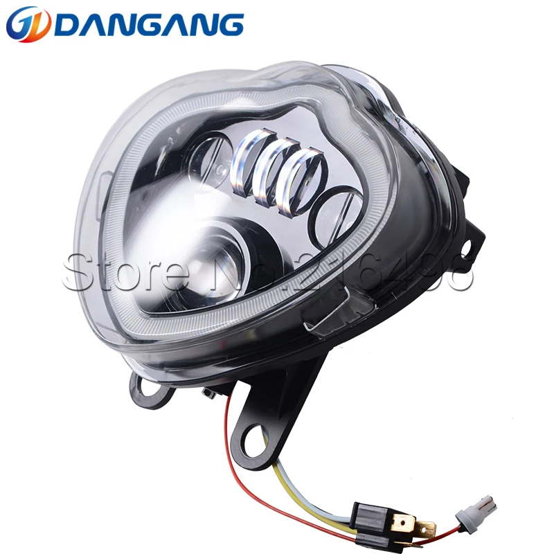 Black Motorcycle LED Headlight for Kawasaki Vulcan