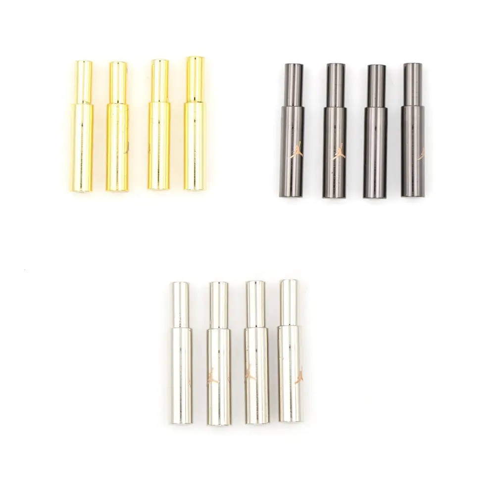 

4PCS Metal Aglets For Shoe Laces Tips DIY Replacement Screw On No Glue Shoelace Metal Tips Shoelaces Gunmetal Head Decoration