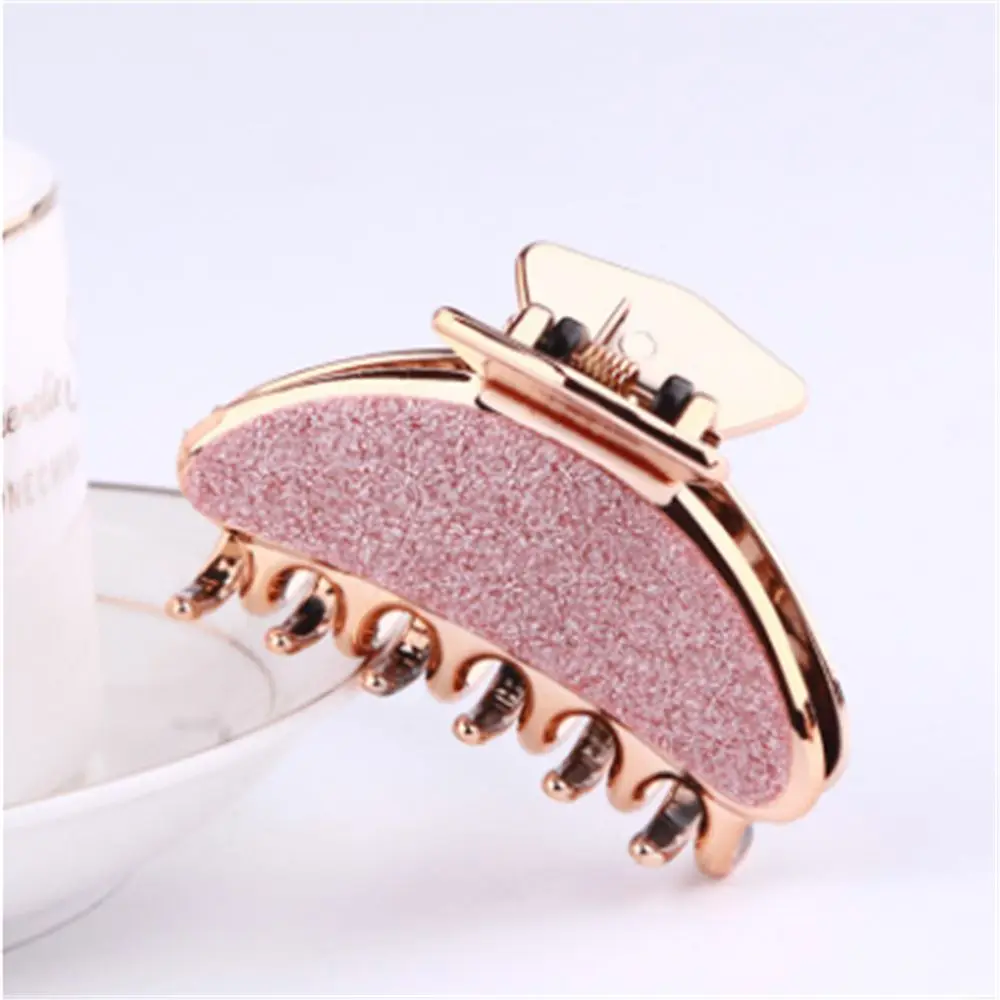 Glitter Colorful Girls Hairpins Crab Hair Claw Clamp Women Barrettes Scrub Hair Clips Hairgrip Hair Accessories Headwear