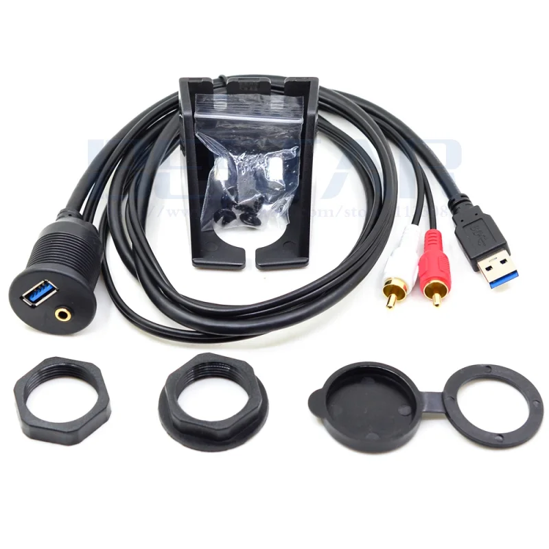 Автомобильная приборная панель скрытого монтажа USB 2 0 3 5 мм AUX RCA удлинитель с