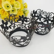 100 шт. HANTANG кружевная лазерная резка обертка для кексов форма для порционной выпечки полые бумажные чашки для торта DIY для выпечки фонданта формы для торта Edge 5Z