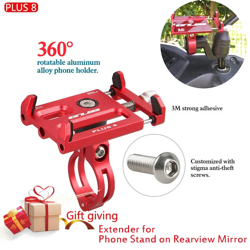 

Mobile Phone Holders Stands 360 Rotating Motorcycle GPS MTB Bicycle moto Phone Holder Suitable rearview mirror Extender stand