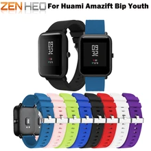 ZENHEO 20 мм спортивный силиконовый ремешок для Xiaomi Huami Amazfit Bip BIT PACE Lite Молодежные умные часы сменный ремешок умные часы