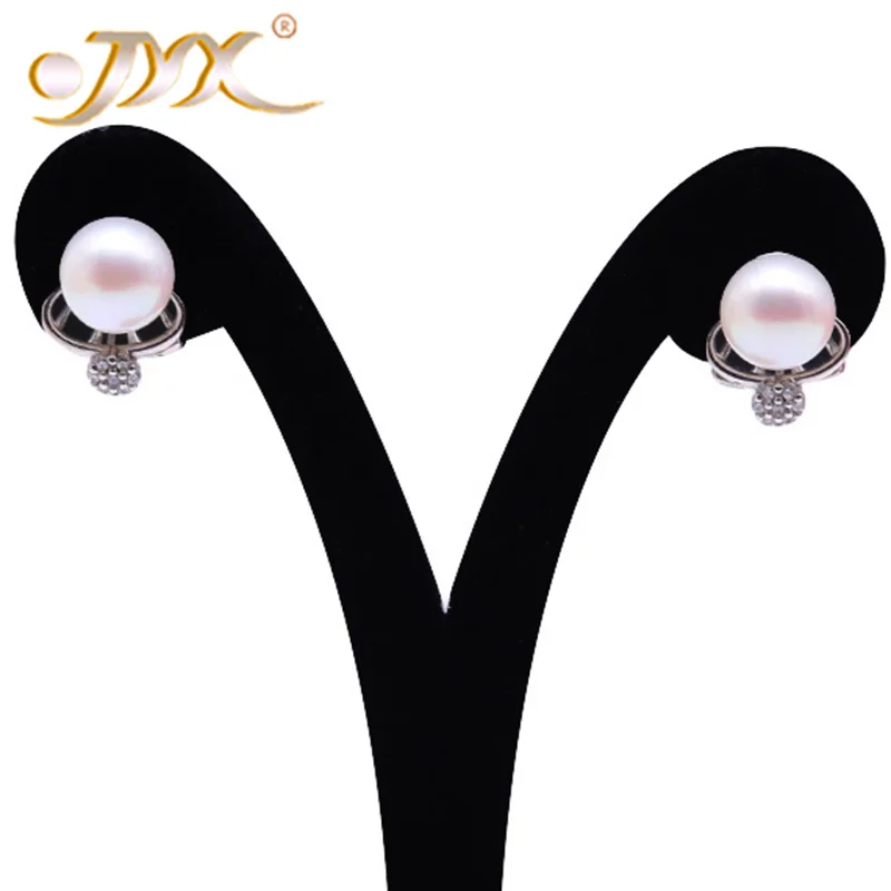 JYX Exquisite 9.5mm White Freshwater Pearl Stud Earrings in Sterling Silver | Украшения и аксессуары