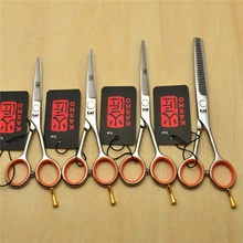 4.0” 5.0” 5.5” Japan Kasho 440C Professional Human Hair Scissors Hairdressing Scissors Cutting Shears Thinning Scissors H1017