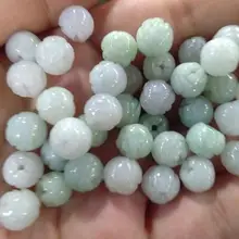 Ювелирные изделия бусины натуральный нефритовый бисер DIY ювелирные аксессуары в виде бусин Лотос деньги buckleJade браслет