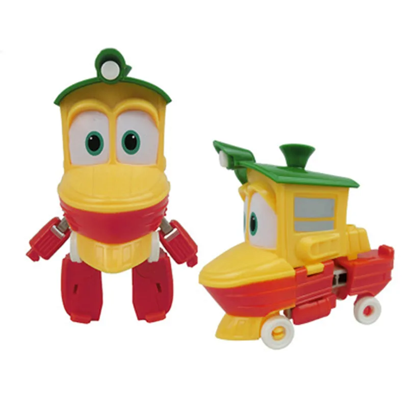 NEW hot 13cm Robot Trains Transformation Kay Alf Dynamic Train Family Deformation Train Car Action Figure Toys Doll for children