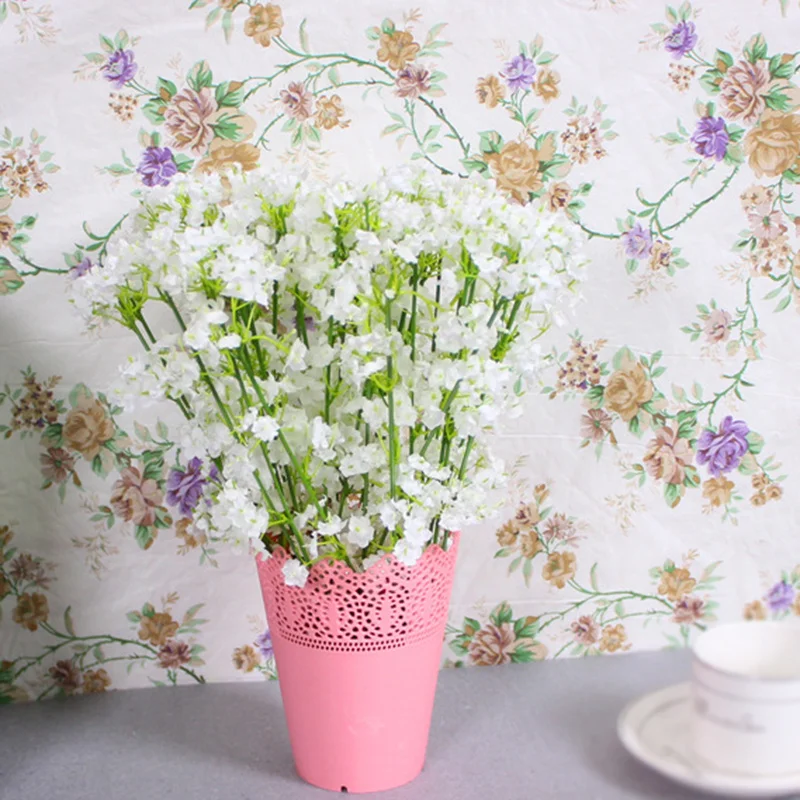 

Flower Wall 2 Forks Artificial Flowers Buds Stars Simulation for Home Wedding Decration Flowers Silk