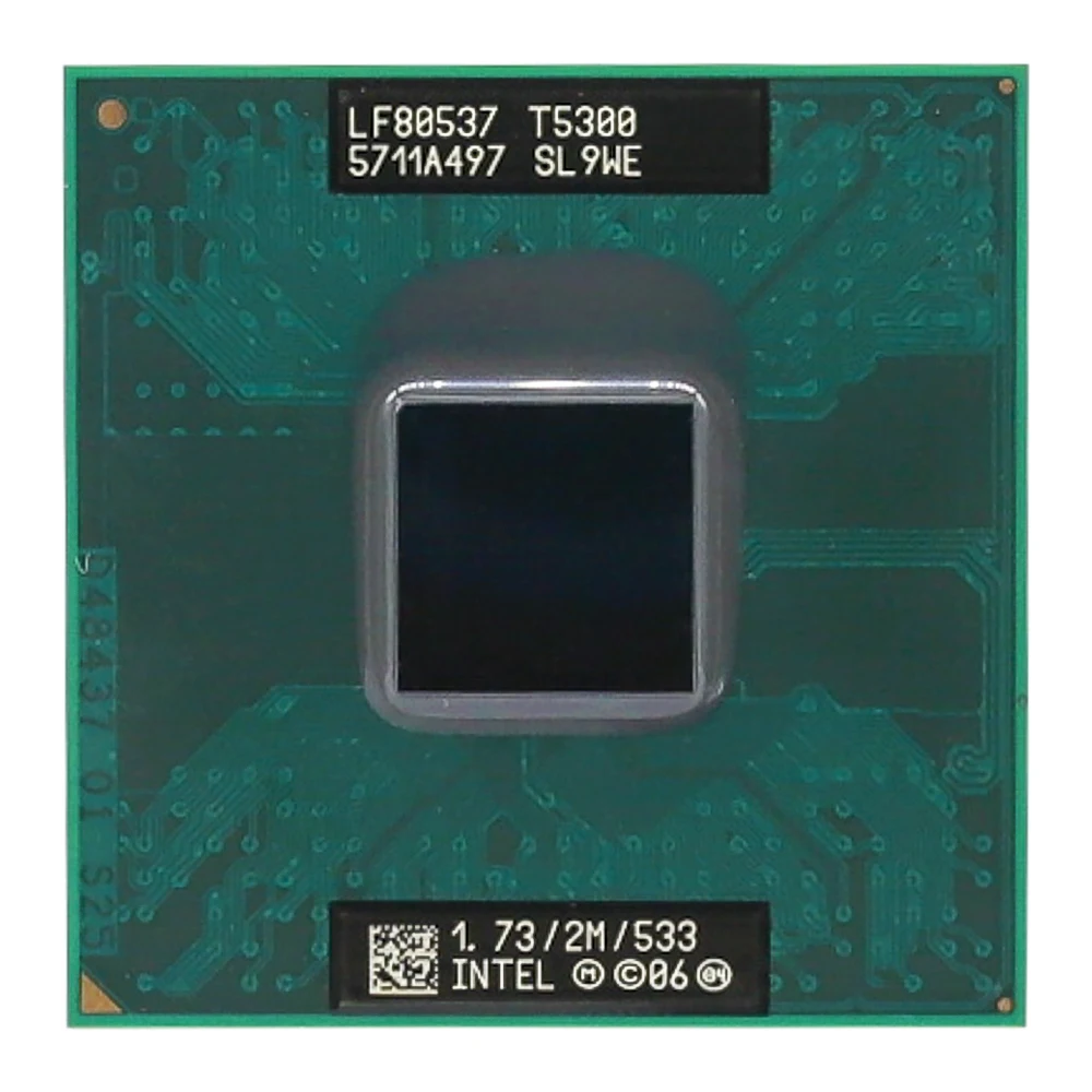 

lntel Core 2 Duo T5300 CPU (2M Cache/1.73GHz/533 MHz/Dual-Core) Laptop processor