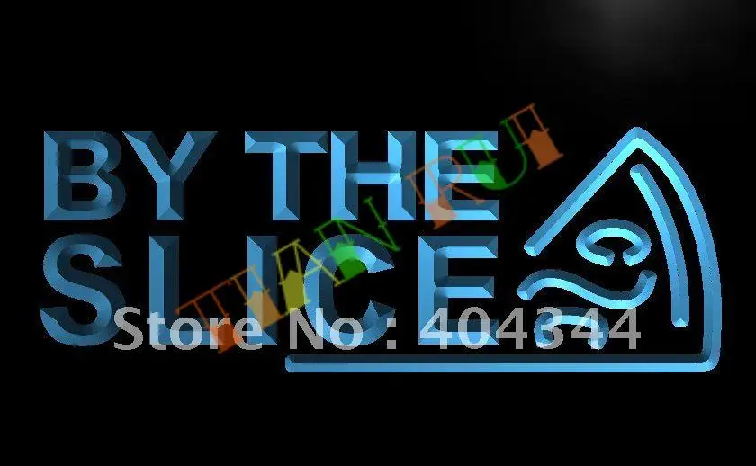 

LB374- By The Slice Pizza Cafe NEW LED Neon Light Sign