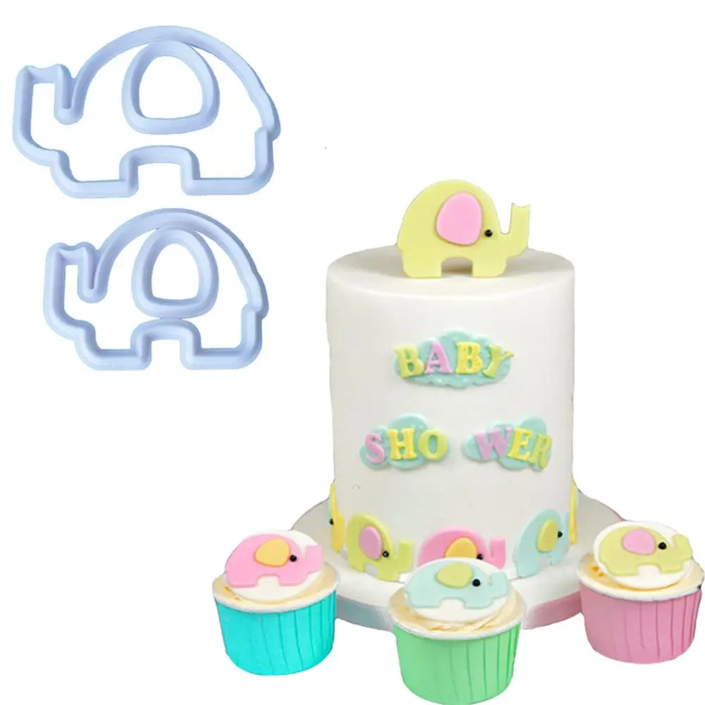 

VOGVIGO 4PCS/SET Animal Elephant Cookie Cutter Chocolate Biscuit Mold Fondant Cutters Pastry Bakeware Cupcake Mold Cake