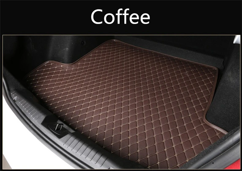 

Auto Cargo Liner Trunk Mats For Land Rover Discovery 4 LR4 2010-2016 Boot Mat High Quality Embroidery Leather mats Free shipping