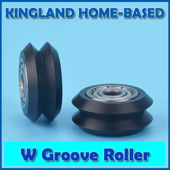 

10pcs 3D Printer Roller CNC Openbuilds Plastic Wheel POM Bearings Double Dual V Groove W Groove Wheel Pulley V-slot Window Door