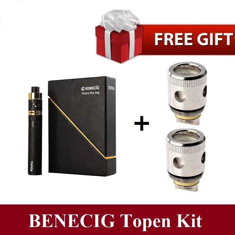 Бесплатная электронная сигарета испарителя Benecig Topen сигареты electronique 2 мл