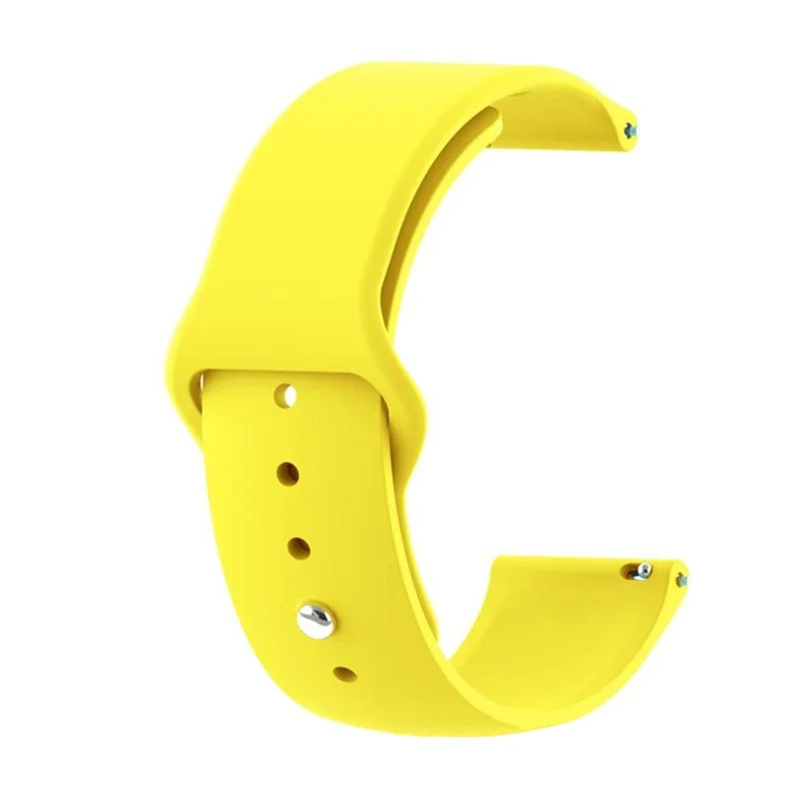 Silicone Sfot Band Strap for Samsung Gear s3 Galaxy Active Watch 42 46mm Band Gear S2 Class Quick Release WatchBand 20mm 22mm - Цвет ремешка: Yellow