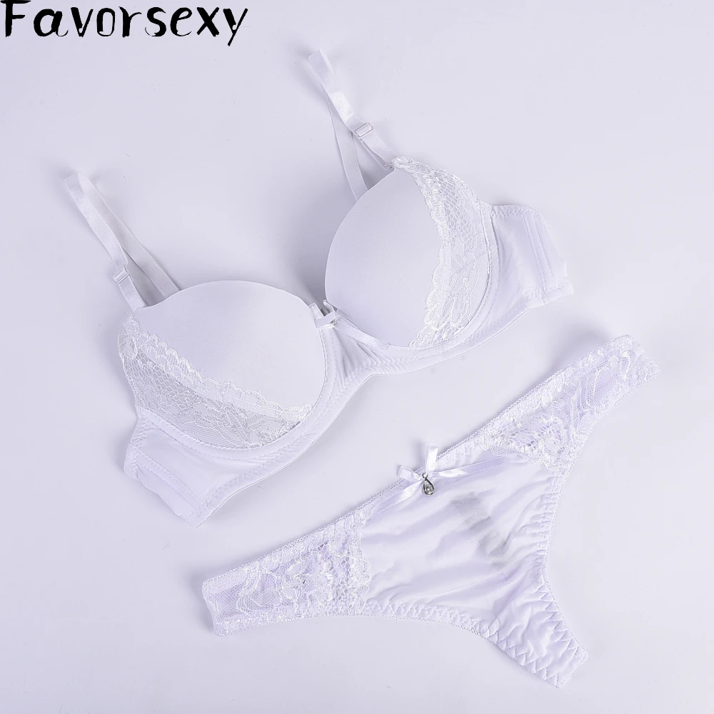 Sexy Bra Set Cheap High quality Bra And Thong Sets Solid Patchwork Lace Underwear Set for Women Push Up sexy bra and panty