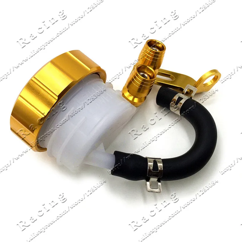 Universal Billet CNC Rear Brake Clutch Tank Motorcycle Fluid Reservoir Oil Cup For CRF KLX YZF Dirt Pit Bike Motocross