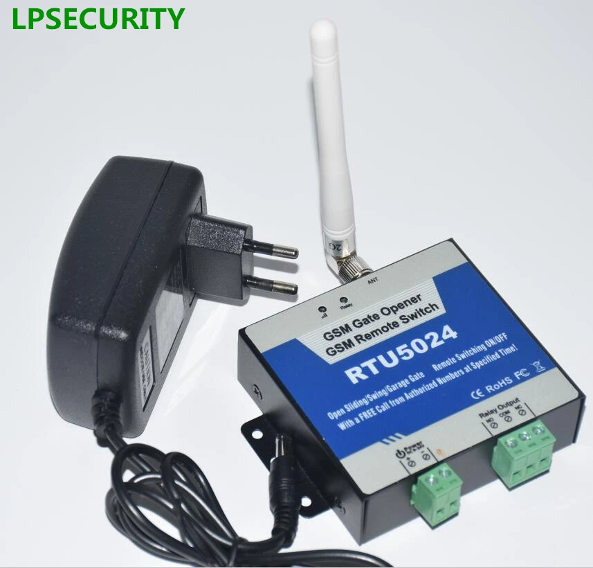 

LPSECURITY with UK EU AU US 12VDC adapter 200 users GSM gate motor opener pump Remote Control switch