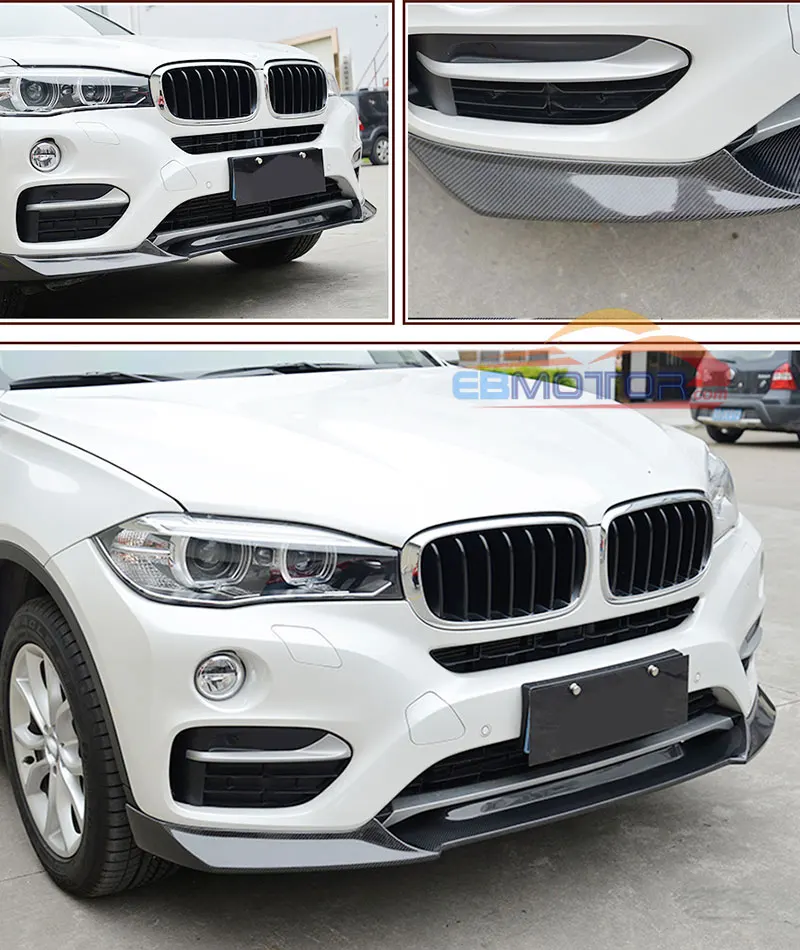 Real Carbon Fiber Front Lip Spoiler for BMW X6 F16 xDrive Series 15UP 4