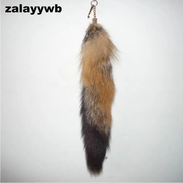 Zalzyywb горячая Распродажа 35 см длинный натуральный настоящий красный лисий хвост