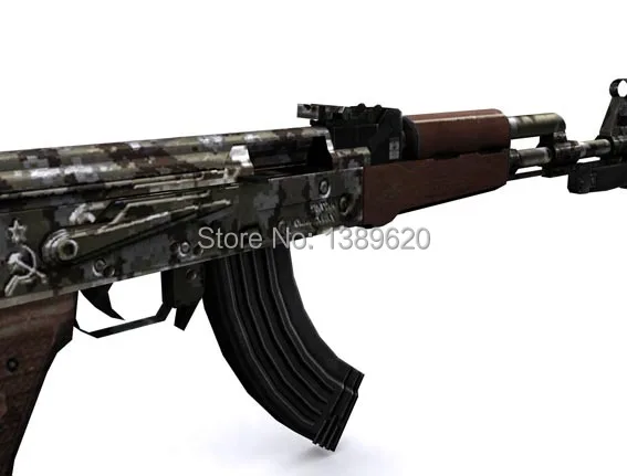 Бумажная модель пистолета Масштаб 1:1 ak 47 /3D пазл DIY развивающая игрушка имитация