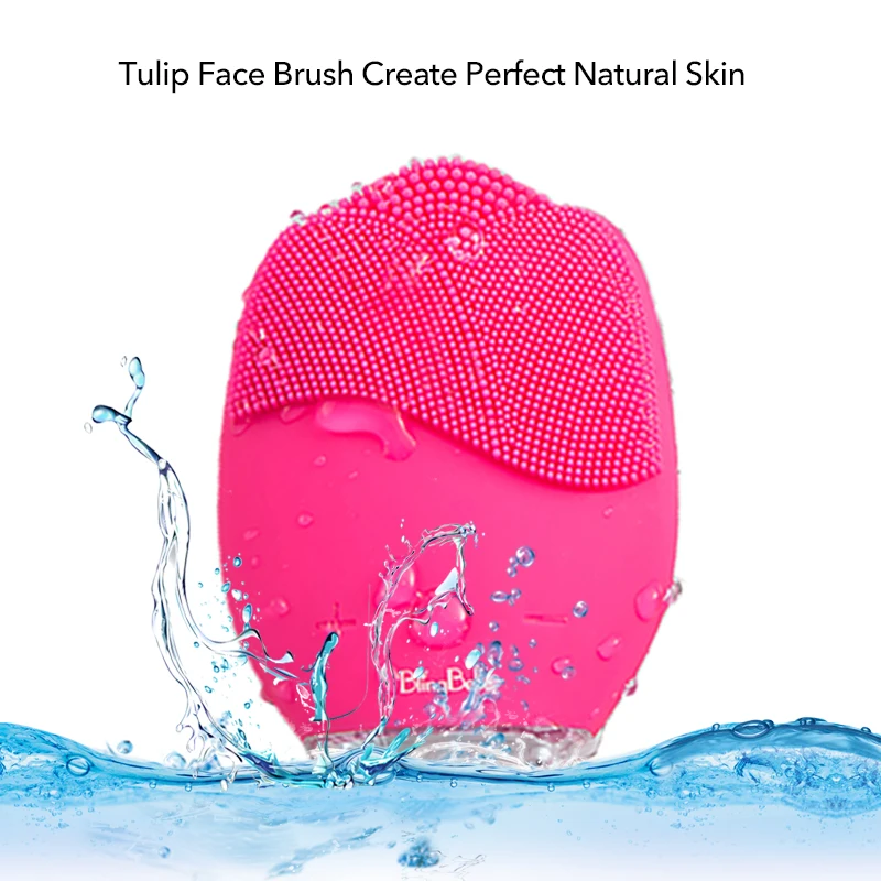 

BlingBelle Tulip Electric Face Cleansing Brush For Washing 5 Gear Endurance ultrasonic Skin Scrubber Pimple Remover Tool