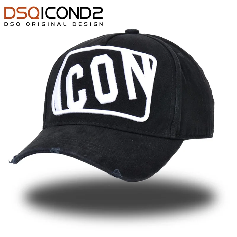 

DSQICOND2 Brand Snapback Baseball Caps for Women Men ICON Dad Hats Hip Hop DSQ Letter Black Cap Bone Gorras Casquette Adjustable