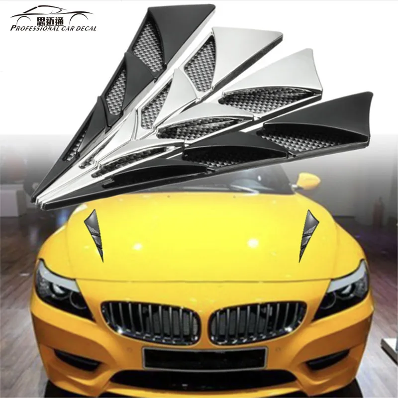 Car styling universal car decorative air intake side flow hood vent