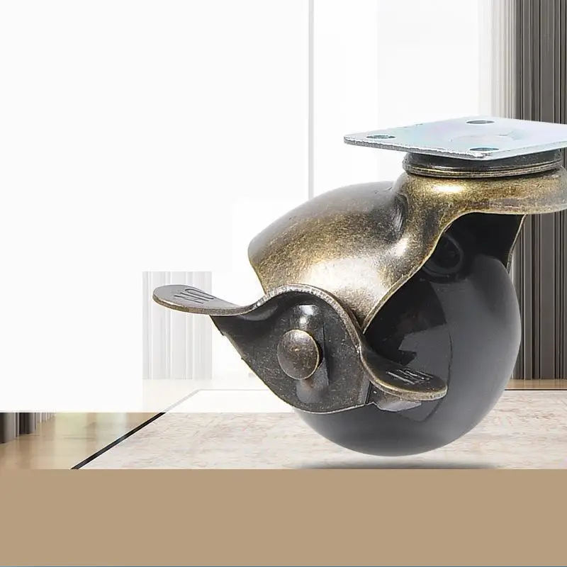 4 قطعة عجلات للأثاث عجلات كراسي مكتب 1.5 بوصة العالمي الكرة الأرض أريكة الرجعية البرونزية