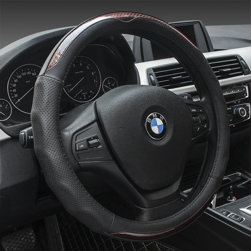 

KKYSYELVA The first layer of leather four seasons universal round steering wheel cover