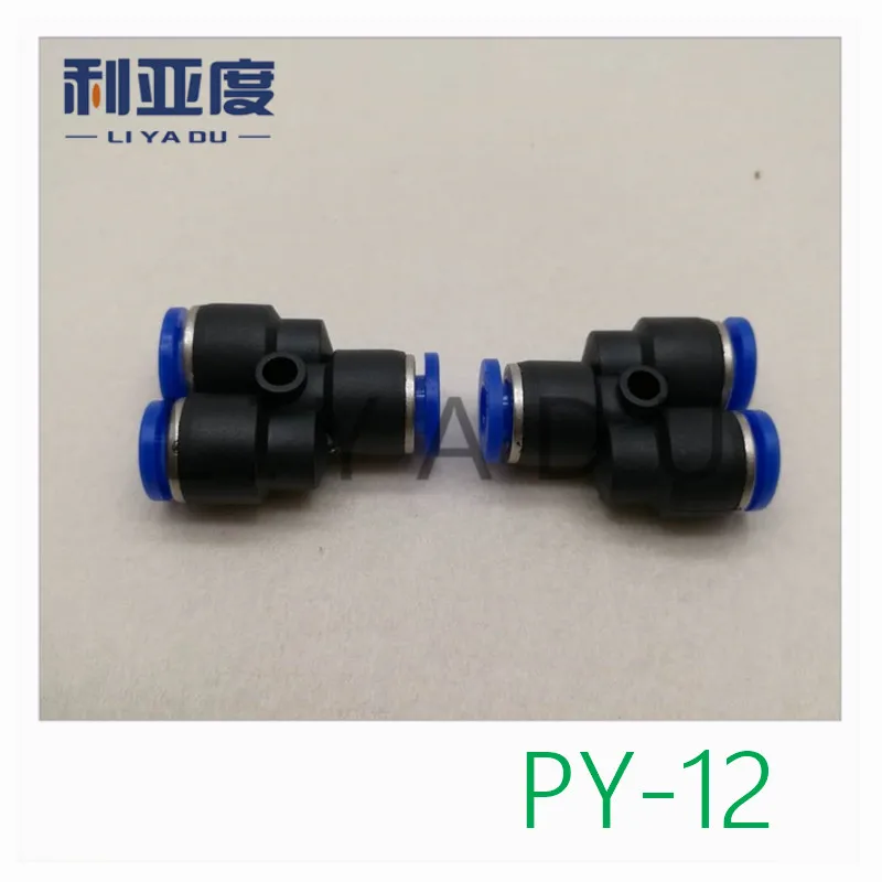 10PCS /lot PY-12 Pneumatic connector PY plastic Y type three plug in quick joint PY12 | Обустройство дома
