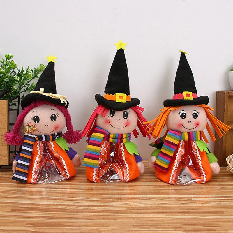 2018 new 3 Styles Halloween Candy Bags Cute Doll Candy Jar Storage Bottle Holder Kids Sweet Gift