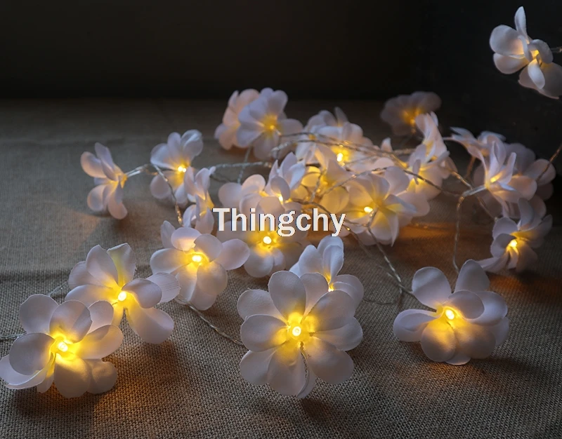Creative DIY frangipani LED String Lights Battery floral holiday lighting, Event Party garland decoration,Bedroom home Decor Creative DIY frangipani LED String Lights Battery floral holiday lighting, Event Party garland decoration,Bedroom home Decor