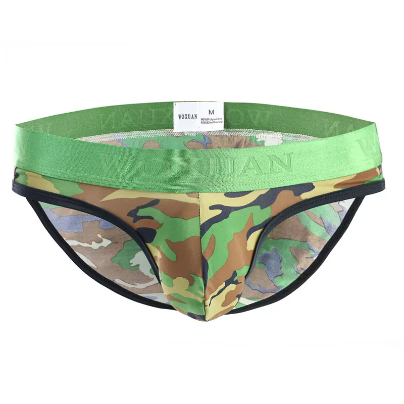 WOXUAN Sexy Men's U Convex Pouch Briefs Camouflage Male Panties Male