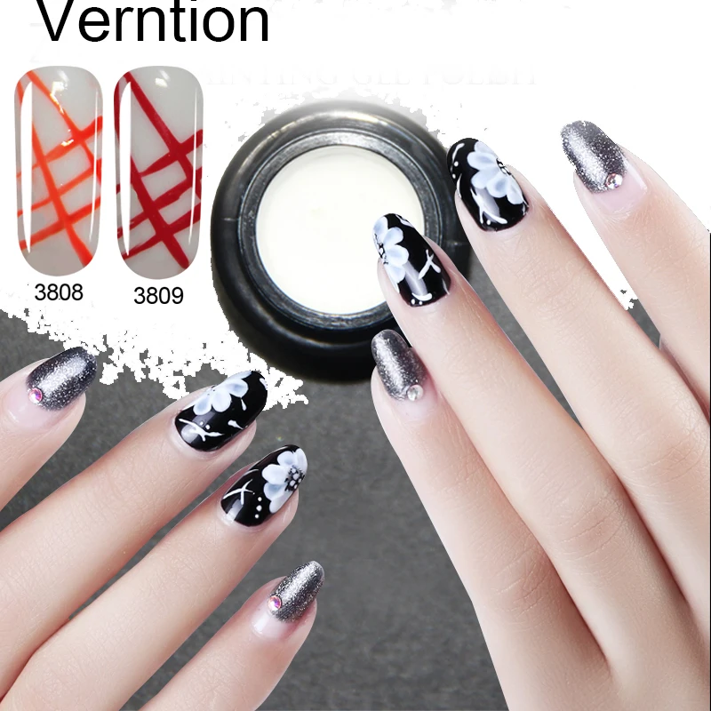 

Verntion Gel Wire UV Gel Flower Nail Glue 5ml Varnis Drawing Nail Drawing Spider Painted LED Nail Art Painted Effect Manicure