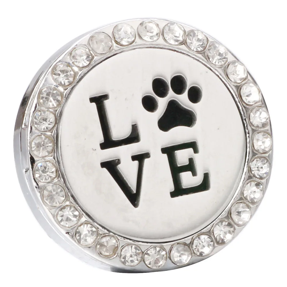 Магнитный медальон для духов Love Paw 18 мм из нержавеющей стали|Браслеты с шармами| |