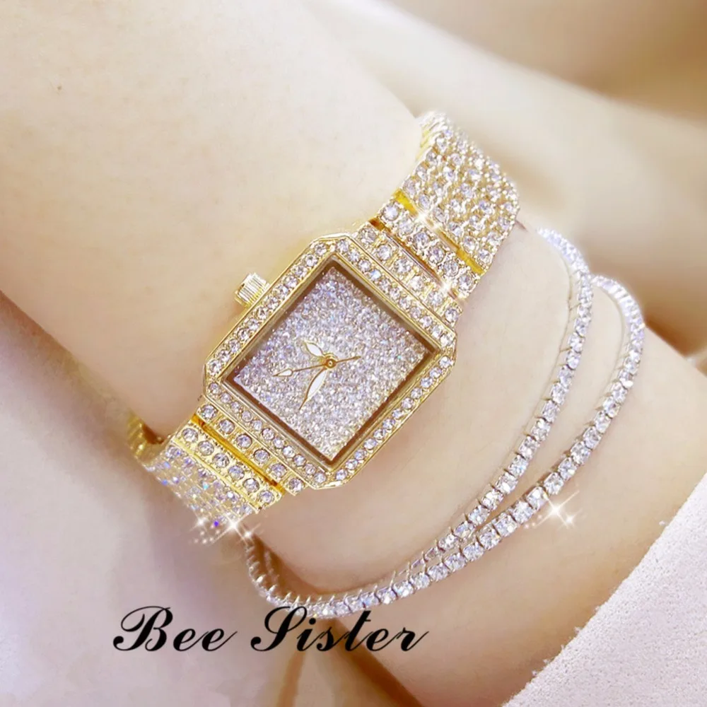 Hot New Women Watch Rhinestone Watches Lady Diamond Stone Dress Watch Stainless Steel Bracelet Wristwatch ladies Crystal Watch
