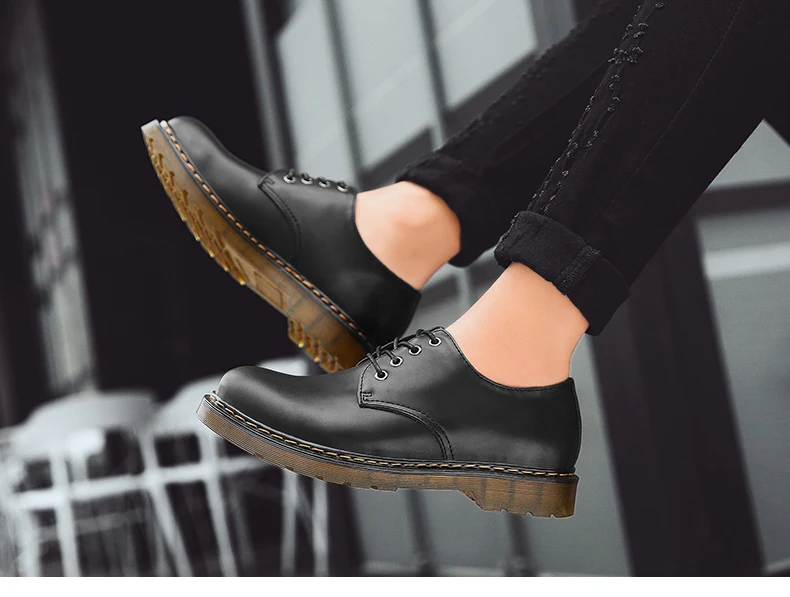 Высокое качество Мужская обувь из натуральной кожи на весну-рабочая обувь повседневная обувь Модная обувь на плоской подошве оксфорды, лофтеры Мокасины большого Размеры 39–46