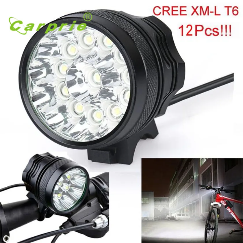 Супер 30000 лм 12x CREE T6 светодиодный 3 режима велосипед лампа светильник головной